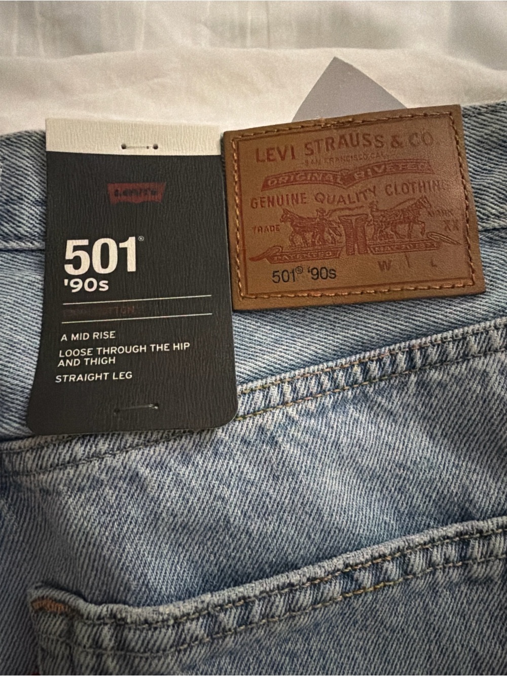 Levi's 501 '90s Women’s Mid-Rise Straight Leg Jeans - Light Blue